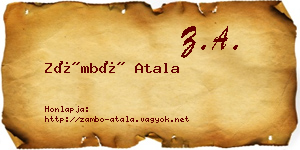 Zámbó Atala névjegykártya