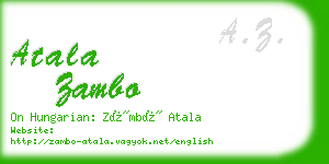 atala zambo business card